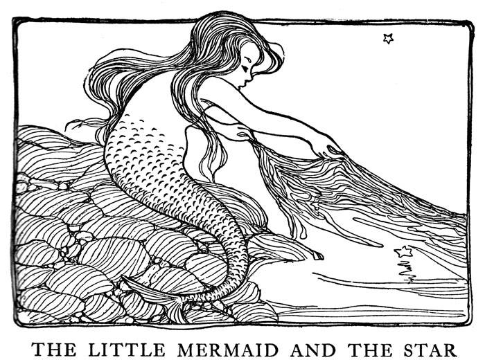 Picture Of Little Mermaid And The Star