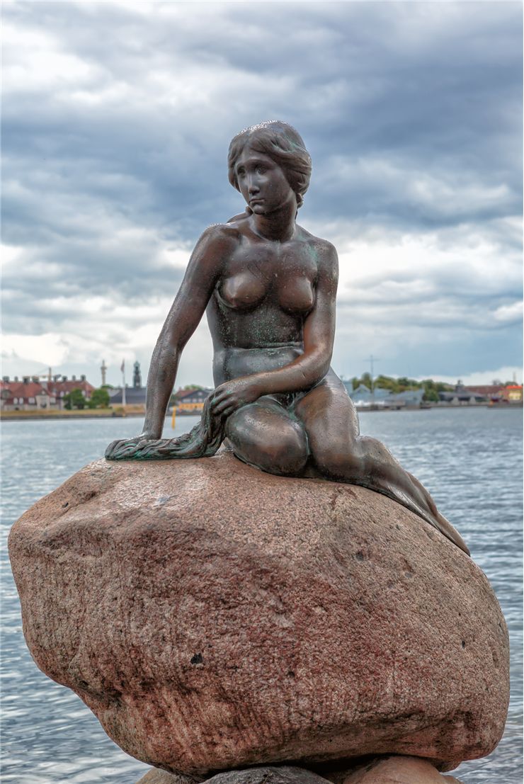 Picture Of Little Mermaid Statue In Copenhagen