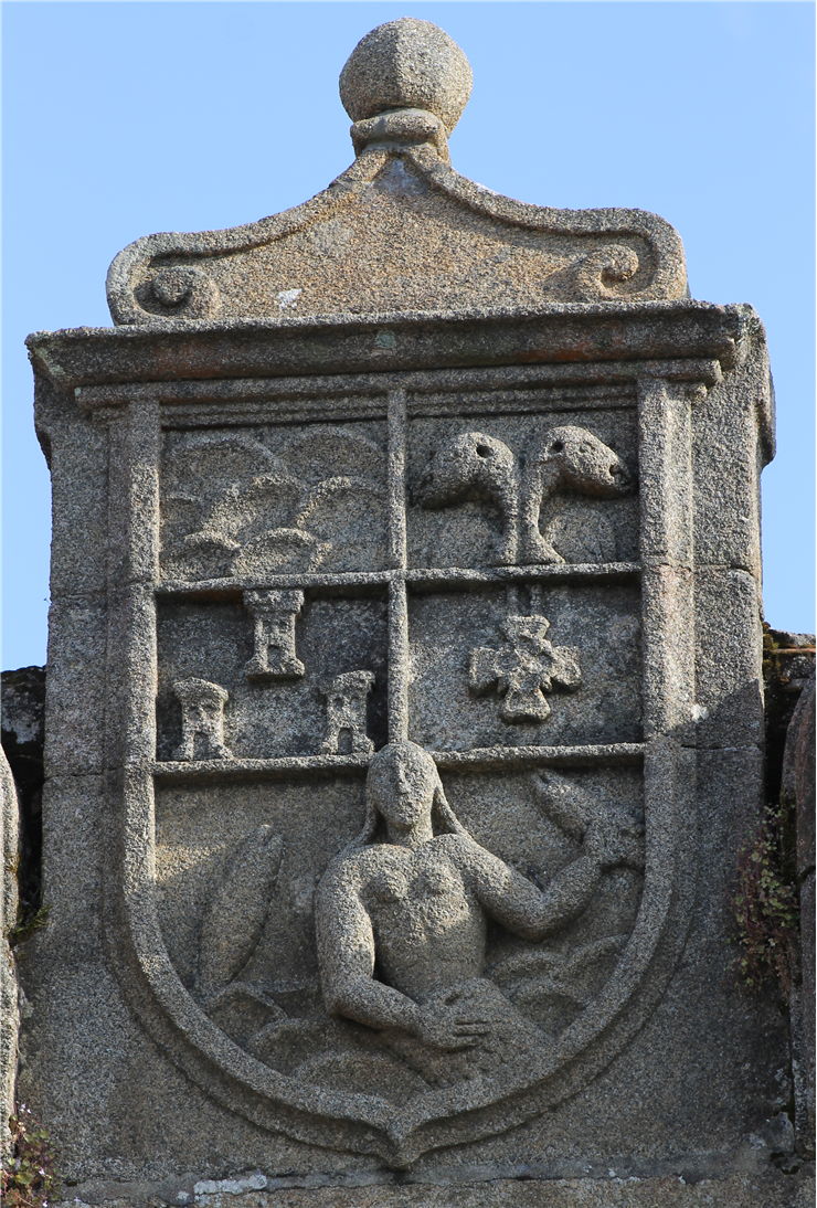 Picture Of Marino's Stone Coat Of Arms With Mermaid