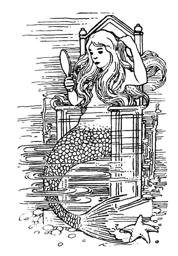 Picture Of Mermaid And The Mirror