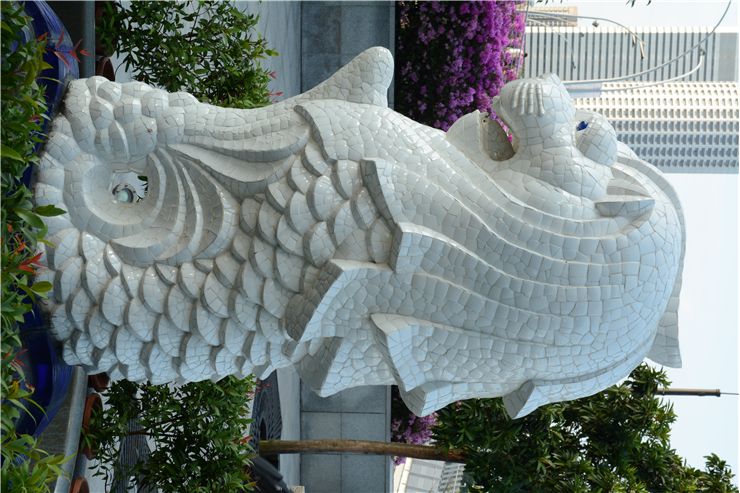 Picture Of The Smaller Merlion Statue At Merlion Park Singapore